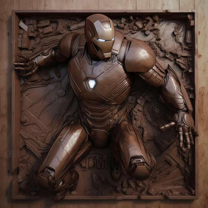 Iron Man 3 1 stl model for CNC